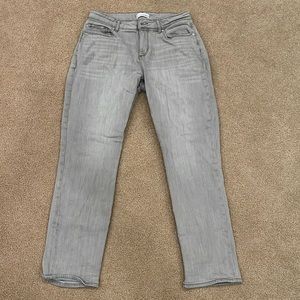 Loft curvy girlfriend jeans in grey